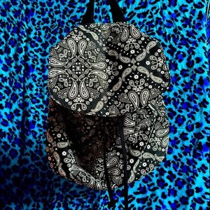 Black Paisley Victoria Secret Mini Backpack